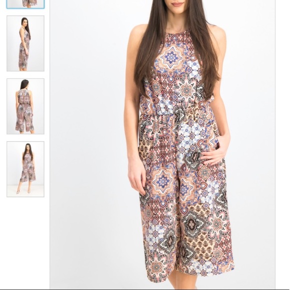 BOGO Funky Pattern Capri Jumpsuit - Picture 4 of 8